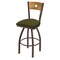 Holland Bar Stool Co 30" Swivel Counter Stool, Black Wrinkle, Med Back, Graph Parrot Seat 83030BZMedMplB015 - alternate 1